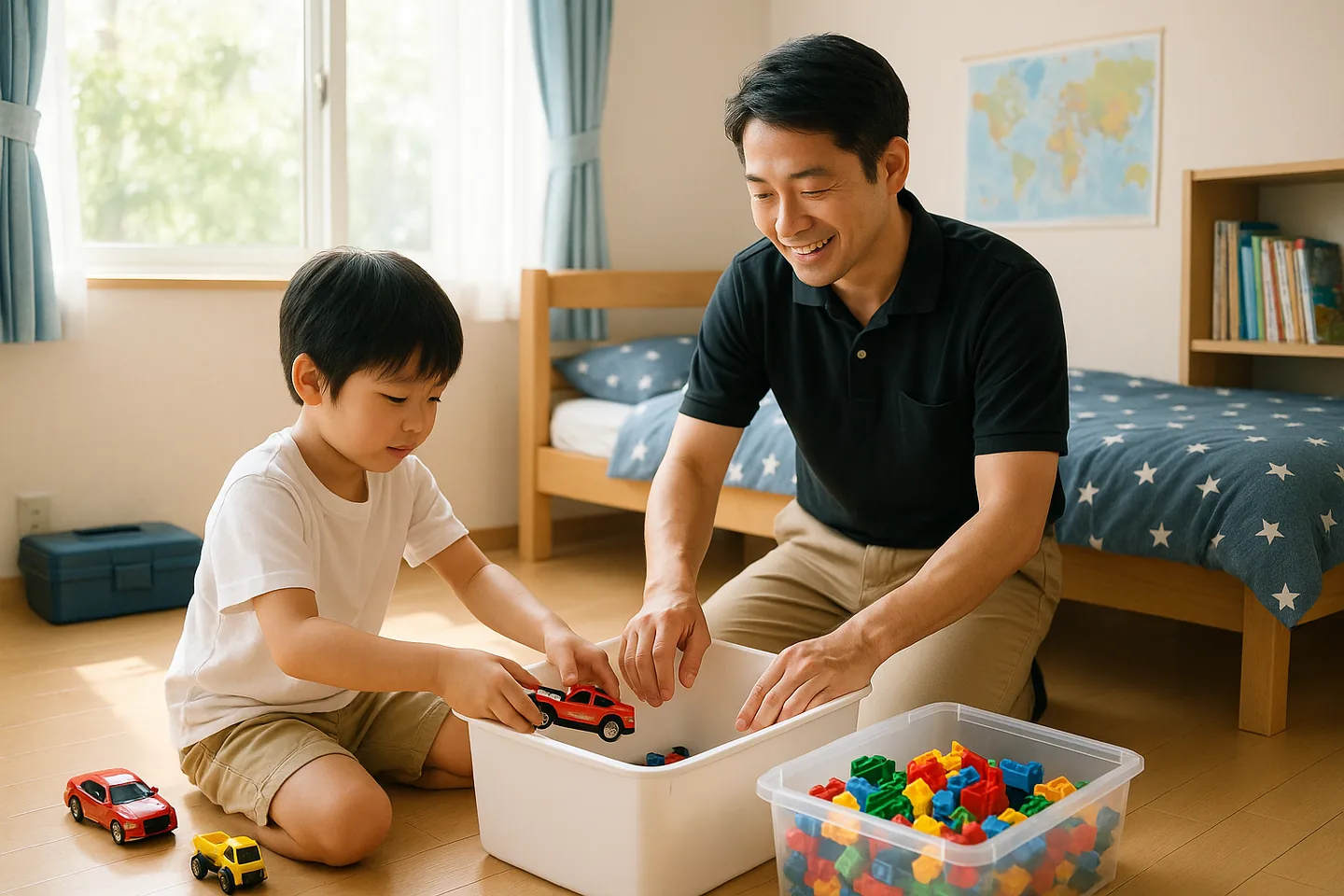 おもちゃの査定の様子